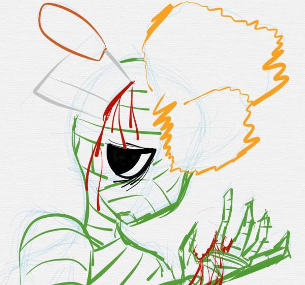 My very first TTRPG character, his name is Olaf.